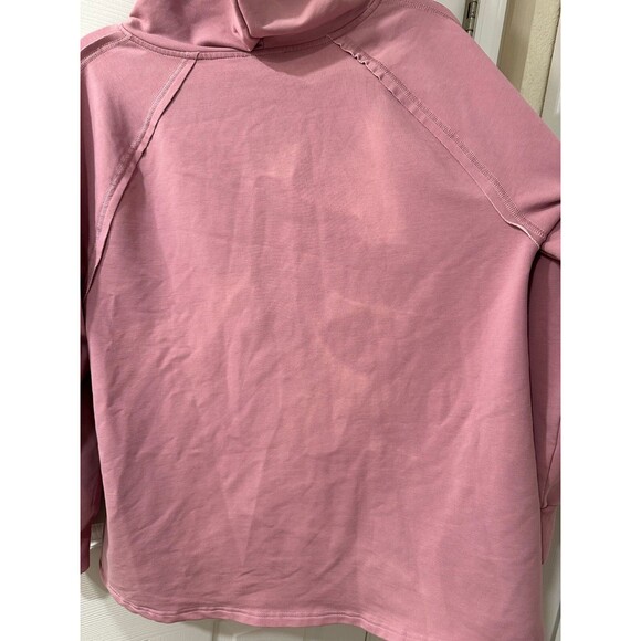 DG2 Diane Gilman DG Downtime Knit Flex Flutter-Back Hoodie Beige M - Picture 6 of 6